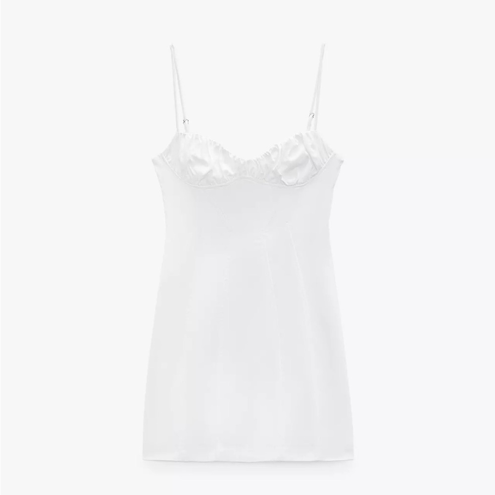 Zara stretch poplin dress M